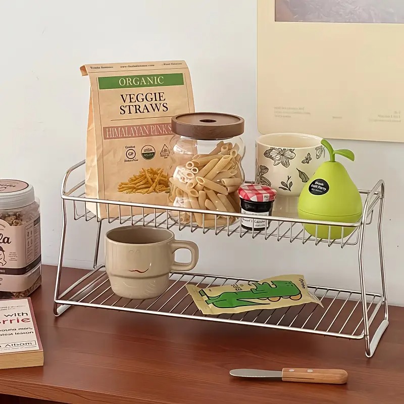 Kitchen Appliances Table - 2-Tier Countertop Storage Rack - for
