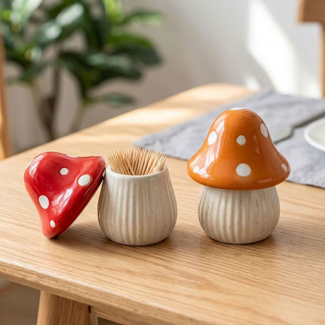 Cartoon Mushroom Ceramic Stora - Kitchen Appliances Rack recension och pris