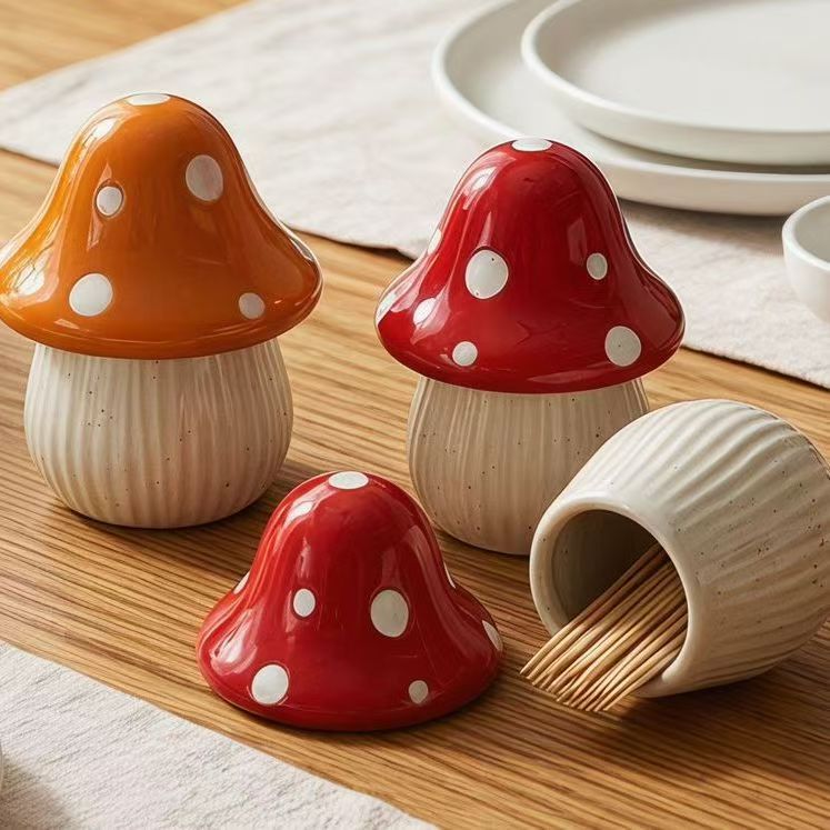 Cartoon Mushroom Ceramic Stora - Kitchen Appliances Rack recension och pris