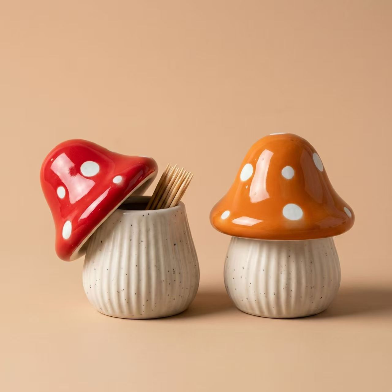 Cartoon Mushroom Ceramic Stora - Kitchen Appliances Rack recension och pris