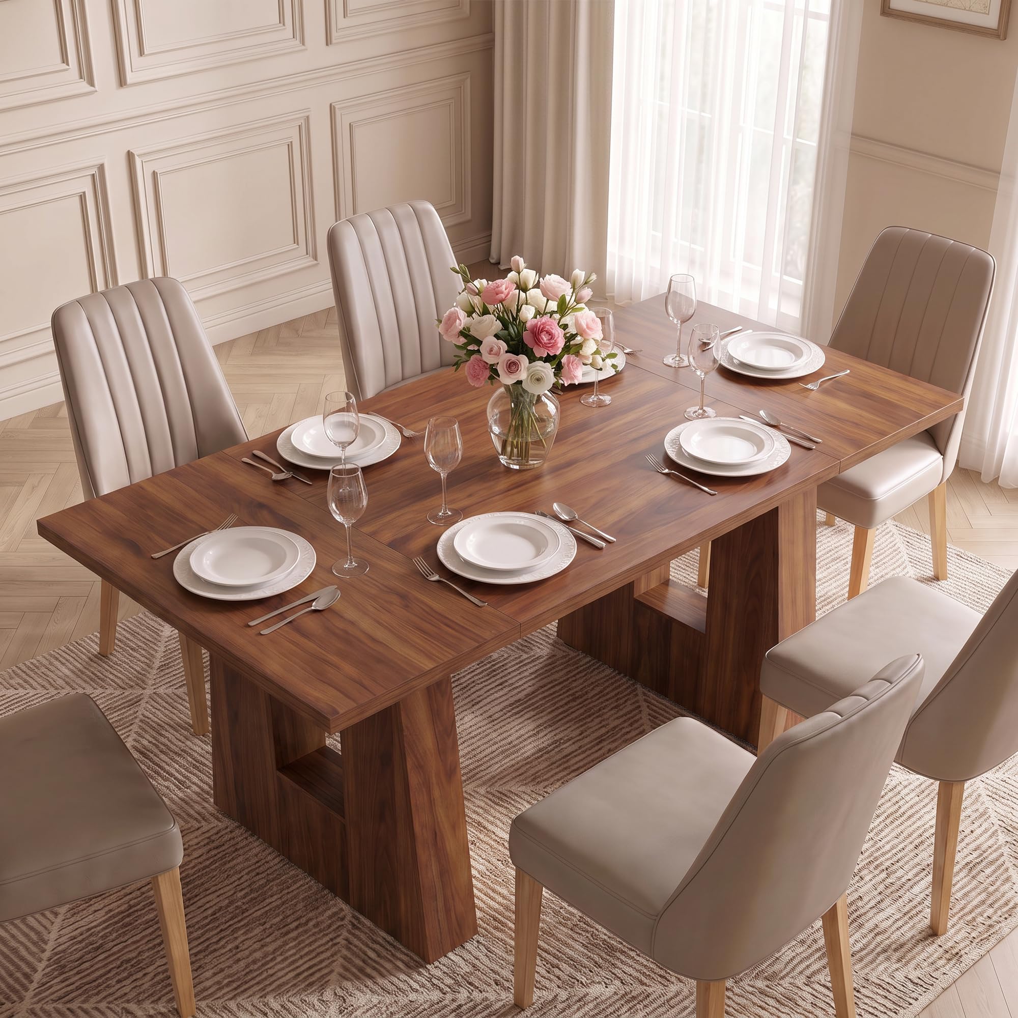 63 Inch Dining Table For 6 Peo - Kitchen Appliances Table recension och pris