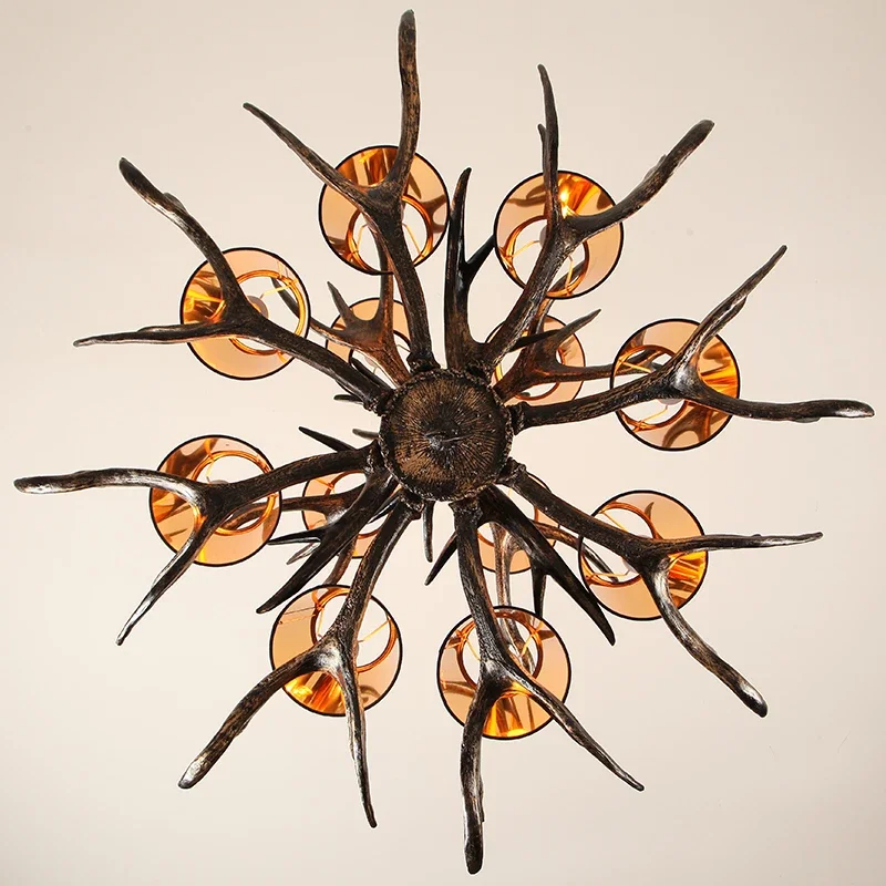 2025 Retro Antlers LED Chandel - Kitchen Appliances Table recension och pris