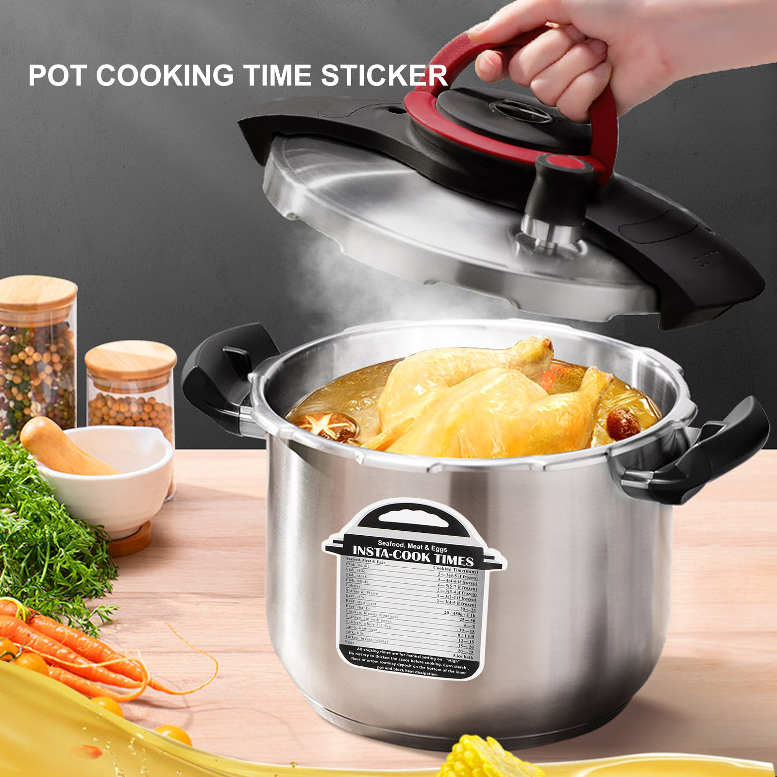 4Pcs Cooking Time Tables Stick - Instant Pot Pressure Cooker recension och pris