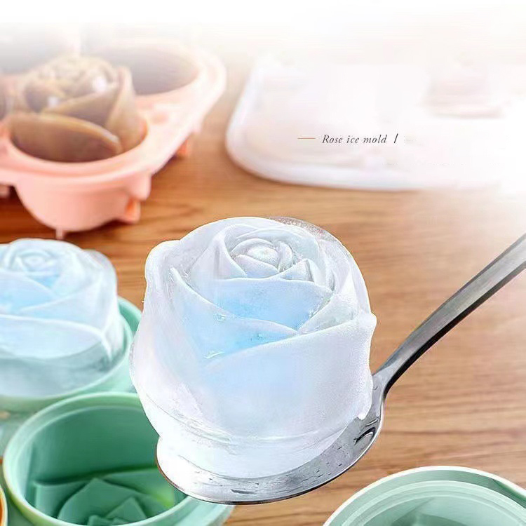 3D Rose Ice Molds 4 Holes Ice  - Kitchen Appliances Rack recension och pris