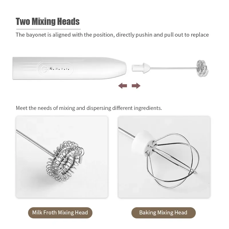 Portable Electric Milk Frother - Hand Mixer Electric recension och pris