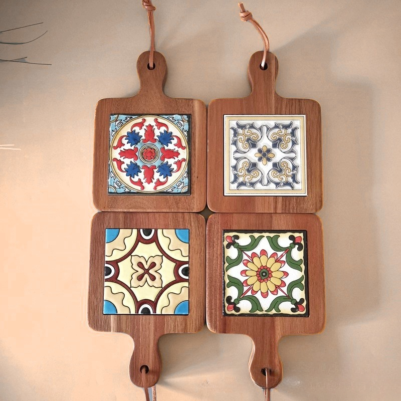 Solid Wood Flower Brick Hand P - Kitchen Appliances Table recension och pris