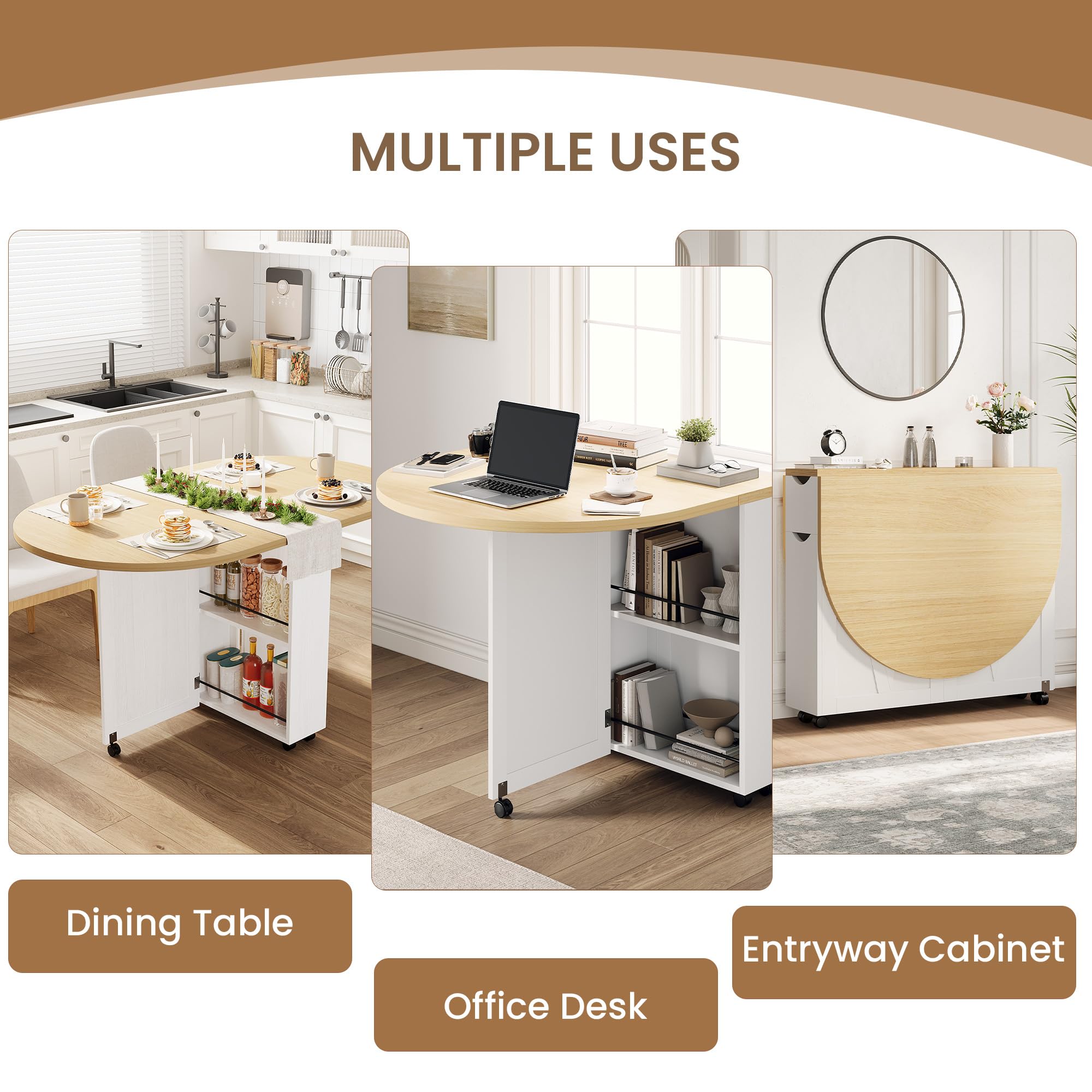 3-in-1 Folding Dining Table Wi - Kitchen Appliances Table recension och pris