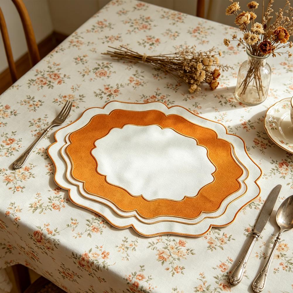 Scalloped Linen Placemat Dinin - Kitchen Appliances Table recension och pris