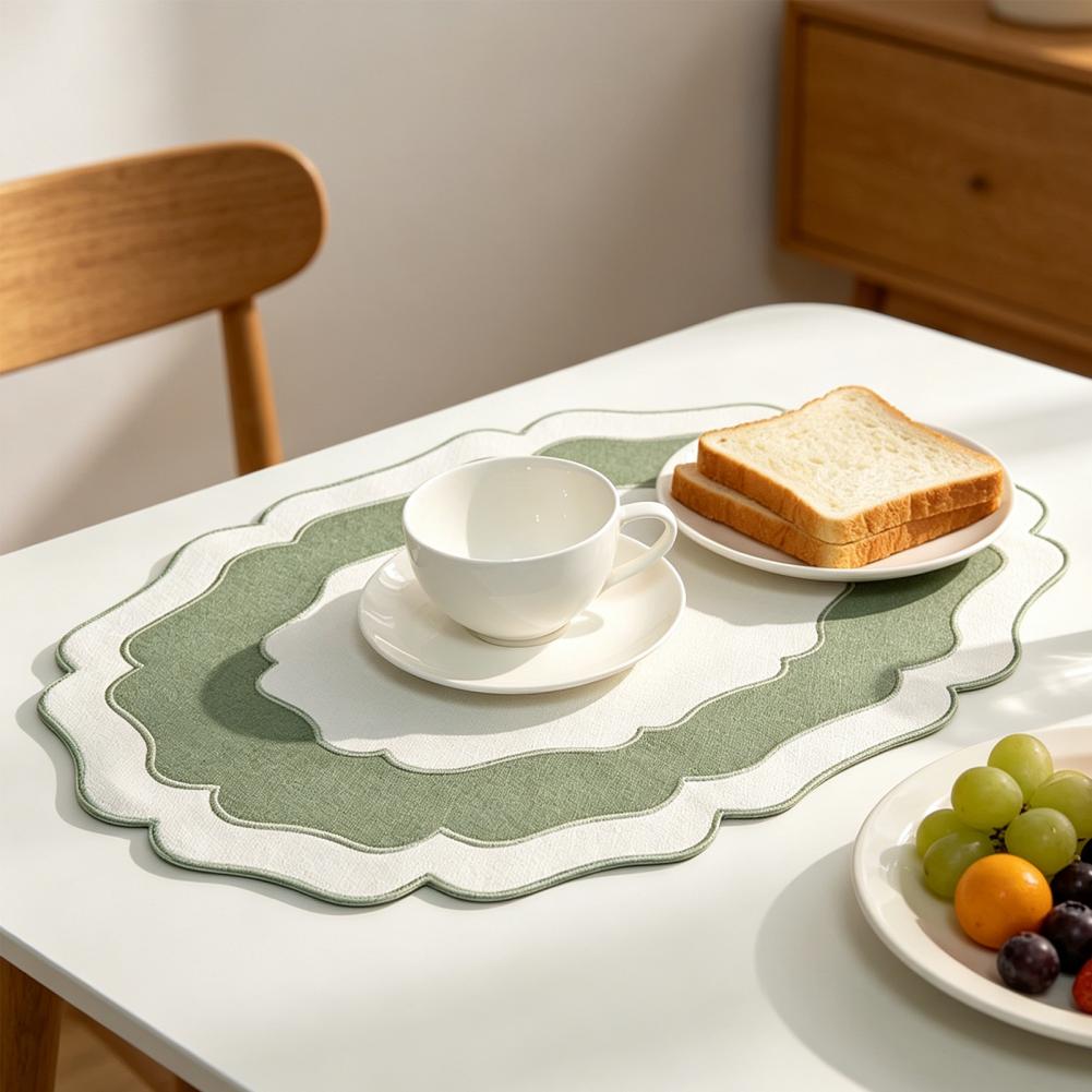 Scalloped Linen Placemat Dinin - Kitchen Appliances Table recension och pris