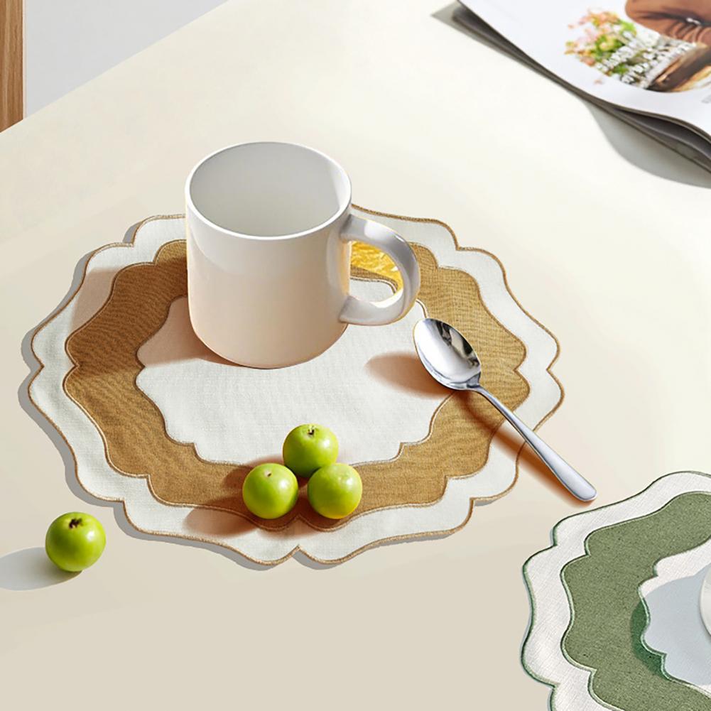 Scalloped Linen Placemat Dinin - Kitchen Appliances Table recension och pris
